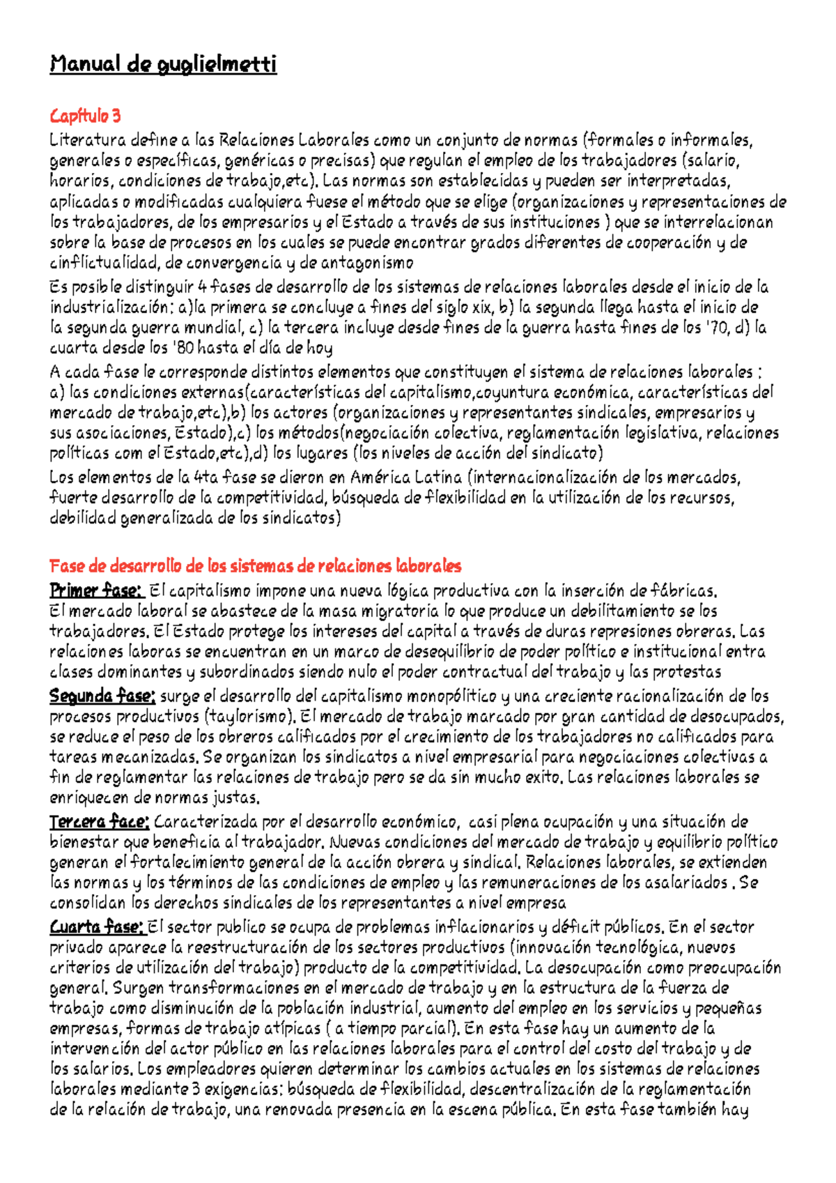 Resumen de guglielmetti Manual de guglielmetti Capítulo 3 Literatura