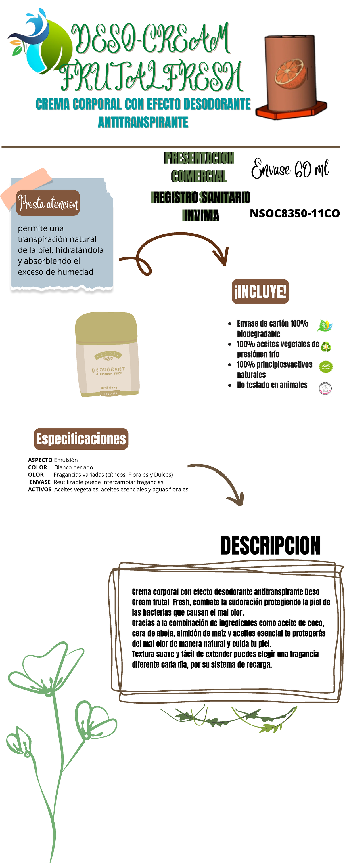 Crema - FICHA TECNICA COMPONENTES - DESO-CREAMDESO-CREAM FRUTAL FRESH ...