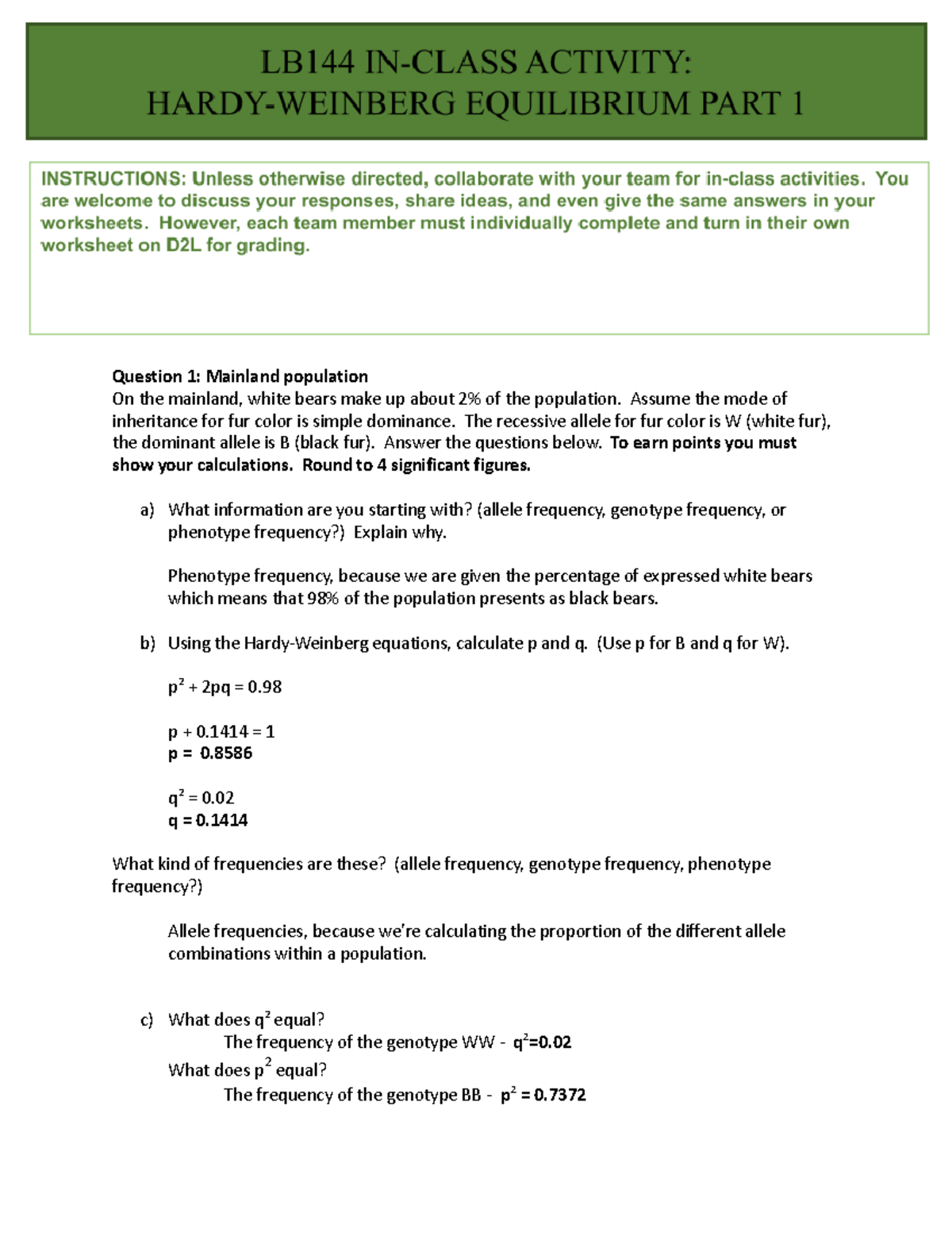 Hardy Weinberg Equilibrium Calculator - ucz4dh1