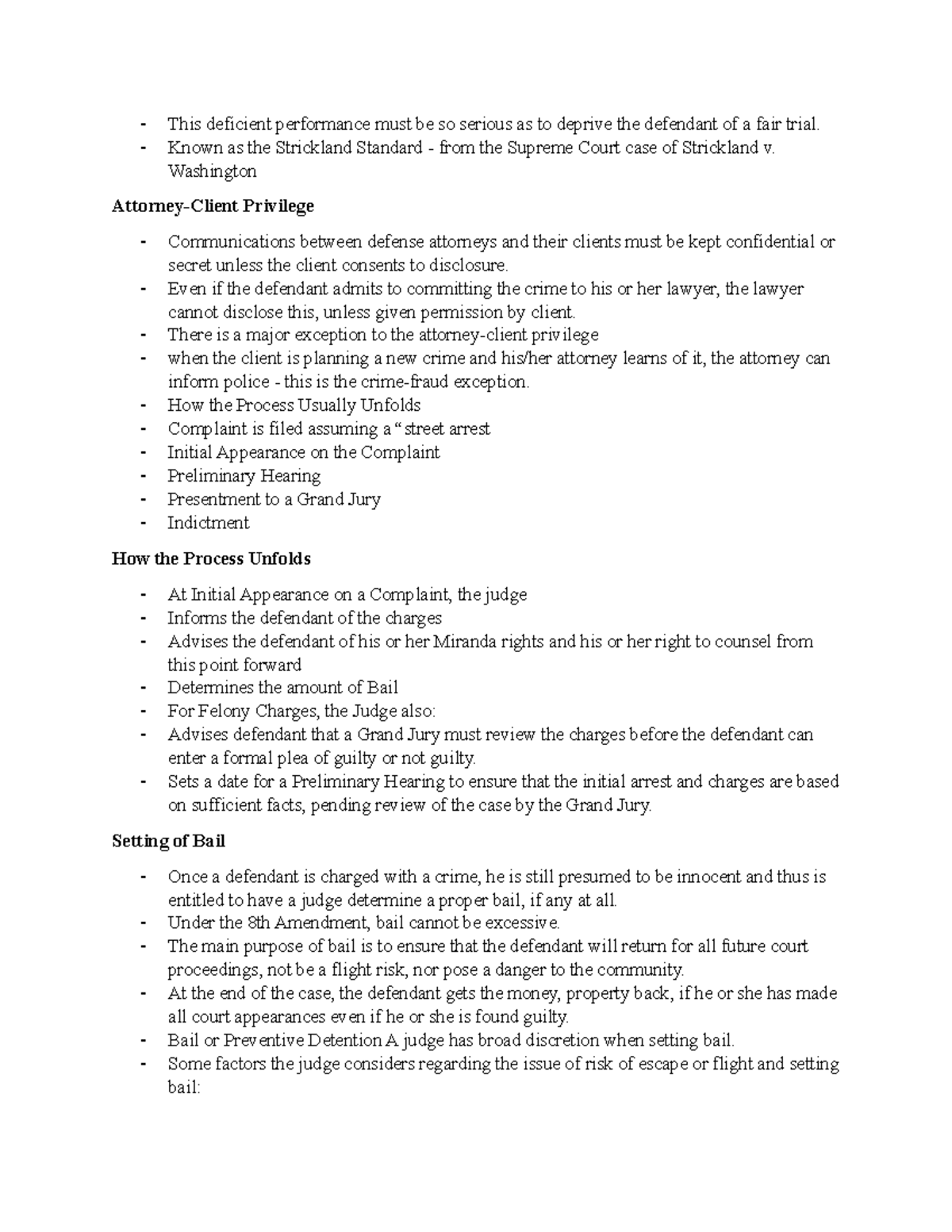CRJ CHPT 9 Notes 5 - INTRO TO CRIMINAL JUSTICE TEACHER: MARTIN ...