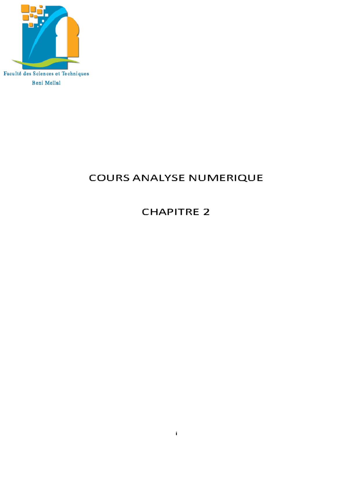 Analyse-Numerique-et-Algorithmique Chapitre 2 - COURS ANALYSE NUMERIQUE ...