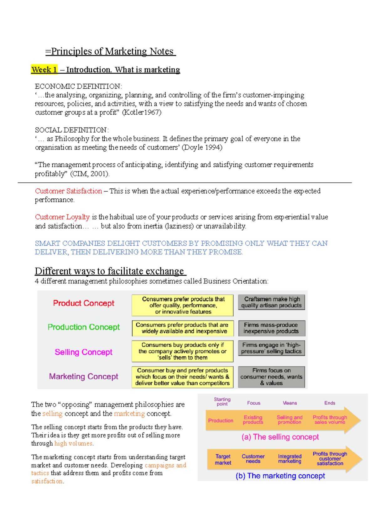 Principles of Marketing Notes - What is marketing ECONOMIC DEFINITION ...