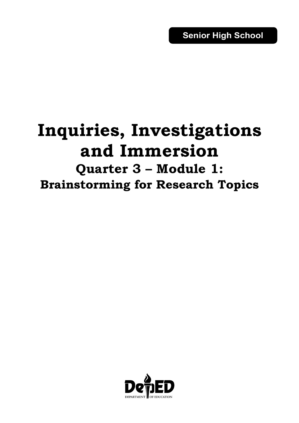 3is-Module-1 - Summary Business Ad - Inquiries, Investigations and ...