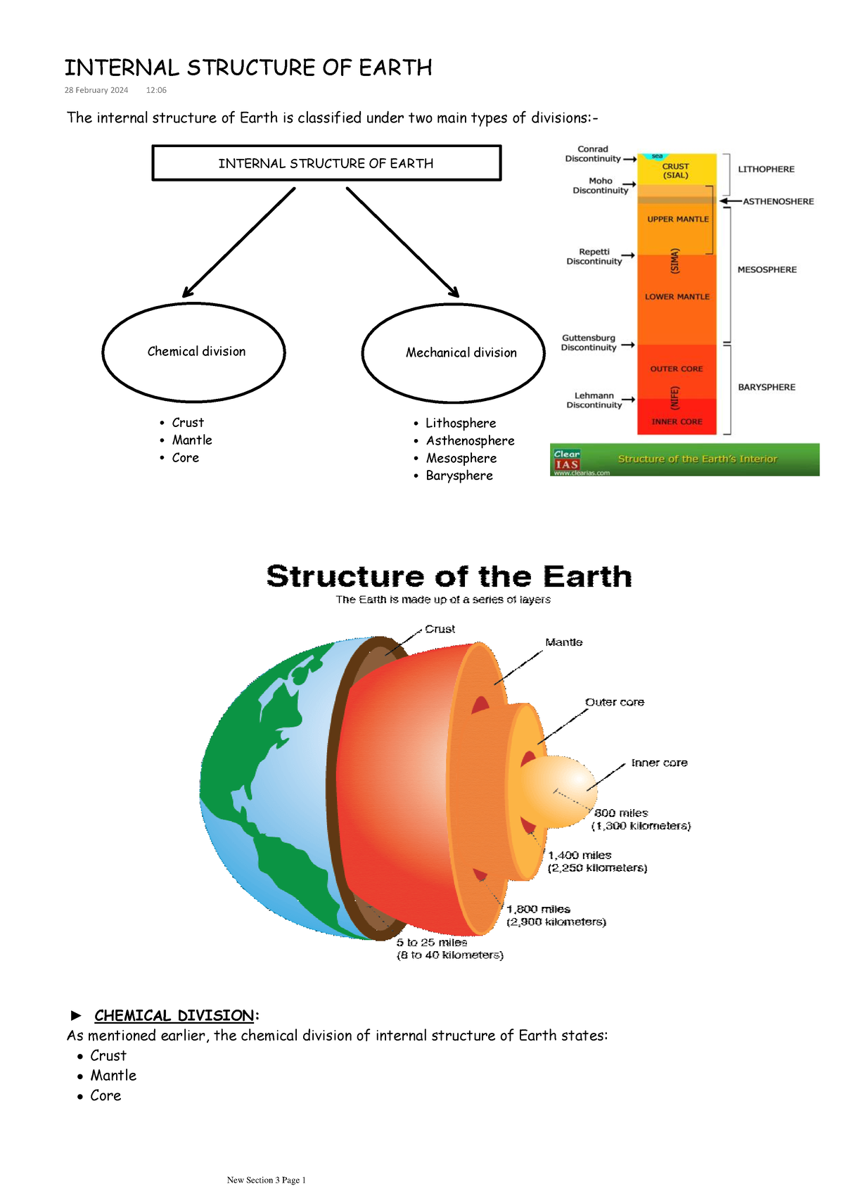 Geography - Internal Structure OF Earth - The internal structure of ...