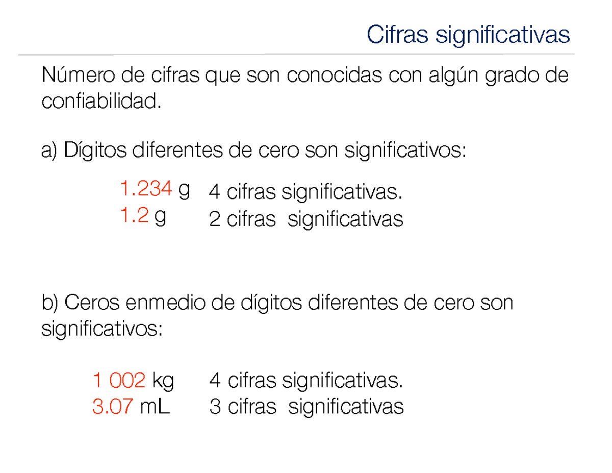 Cifras significativas y su manejo135 Clase 2 Número de cifras que son conocidas con algún Cifras significativas y su manejo135 Clase 2 Número de cifras que son conocidas con algún