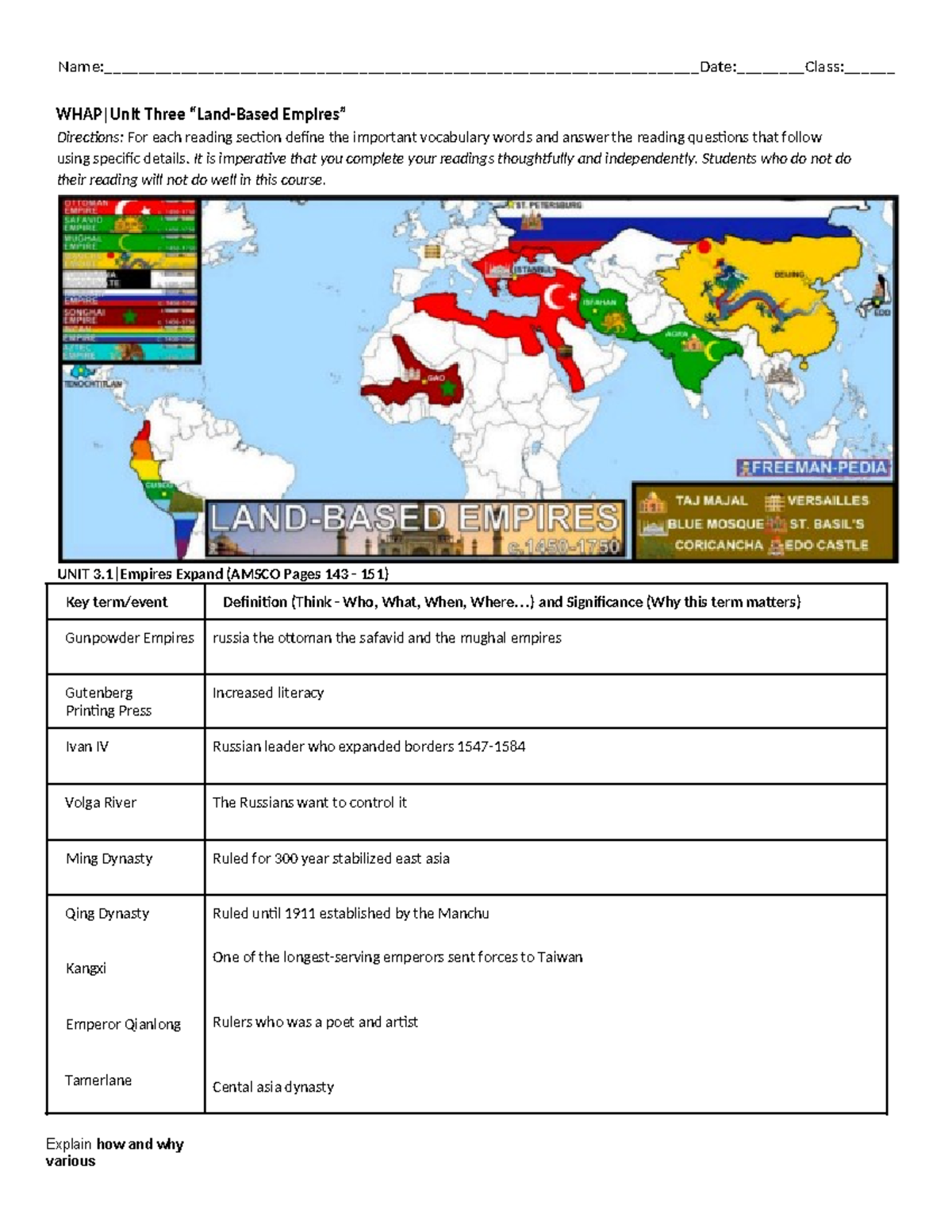 Unit+3+Reading+Guide+-+ Amsco+ - - Studocu