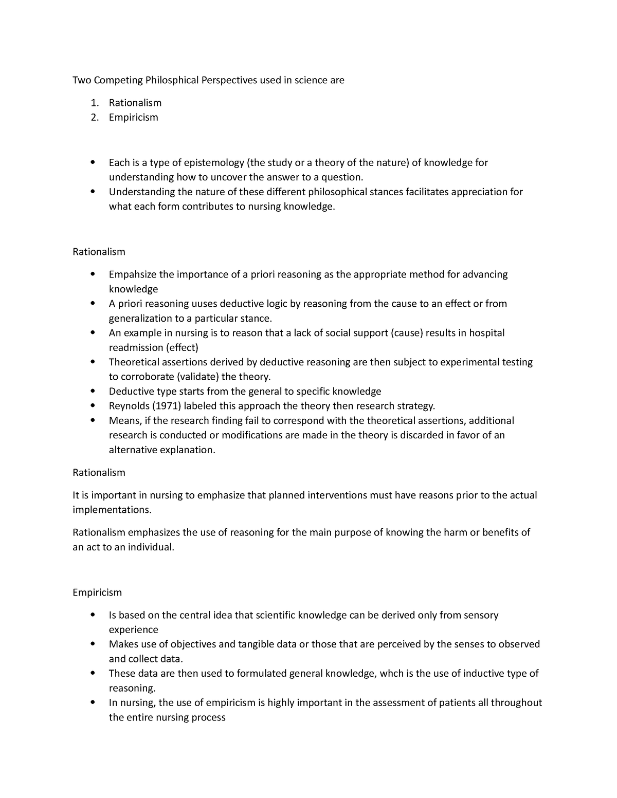 TFN Chpater 3 - TFN CHAPTER 3 - Two Competing Philosphical Perspectives ...