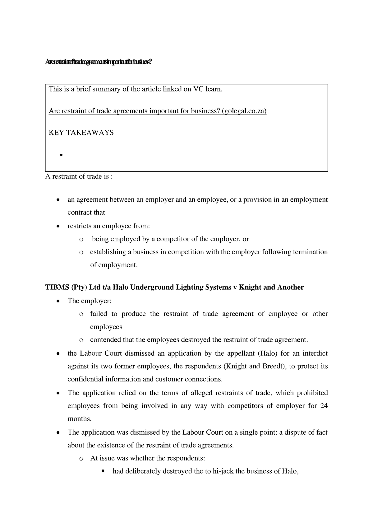 are-restraint-of-trade-agreements-important-for-business-studocu