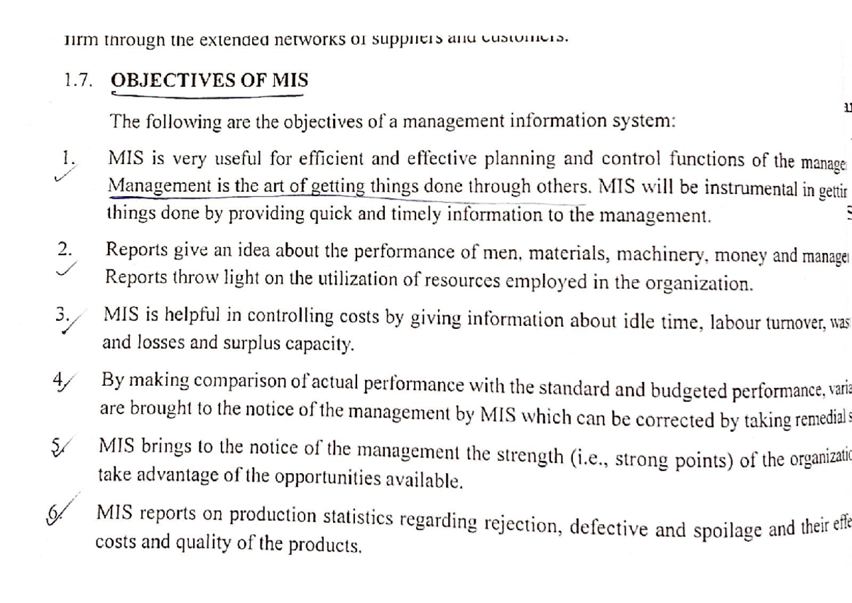 Objectives Of Management Information System Planning