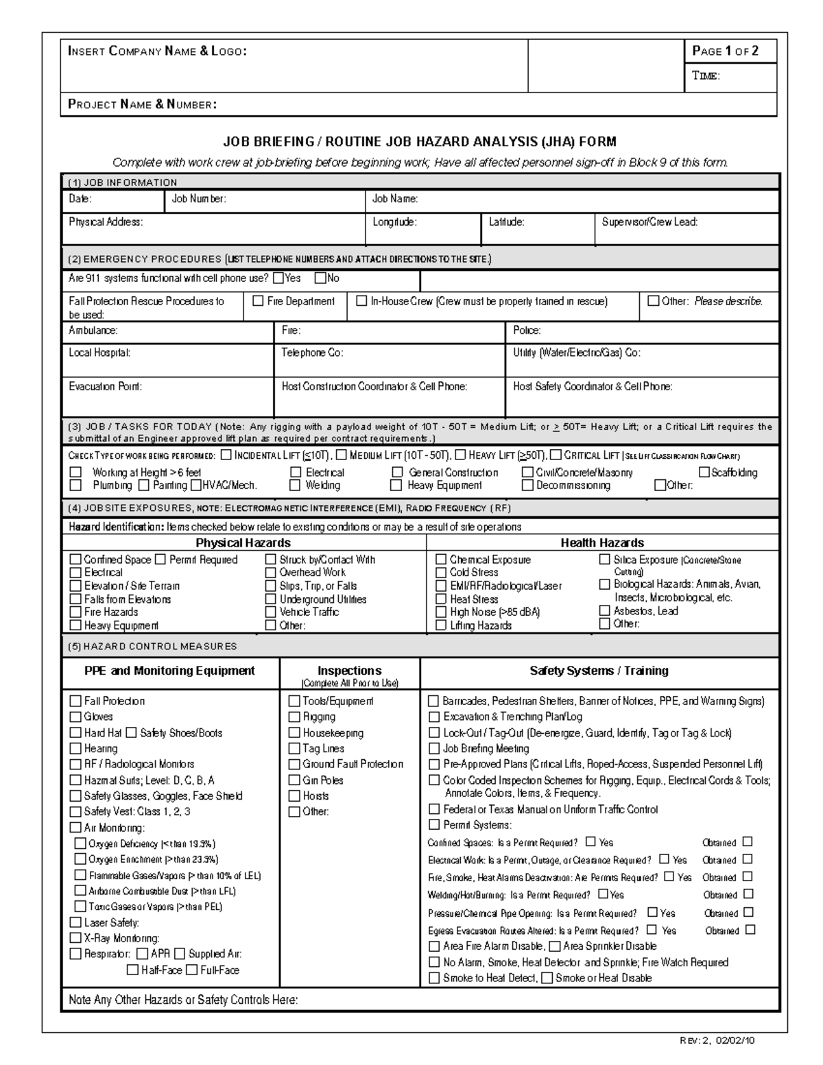 Job-briefing-form - Job Briefing Form - INSERT COMPANY NAME & LOGO ...