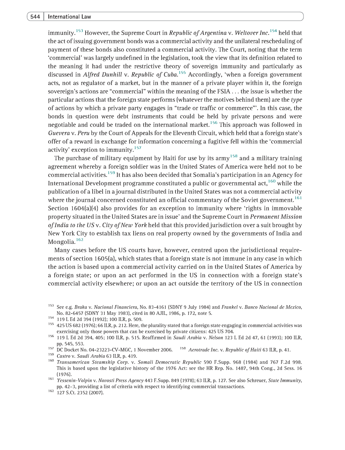 Zlib - n/a - immunity. 153 However, the Supreme Court in Republic of ...