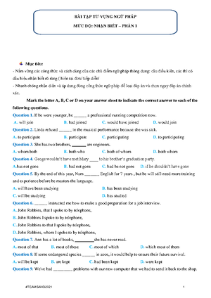 GEP 5 Speaking test - Test Sets updated - GEP 5 SET 1 Part 1: You will ...