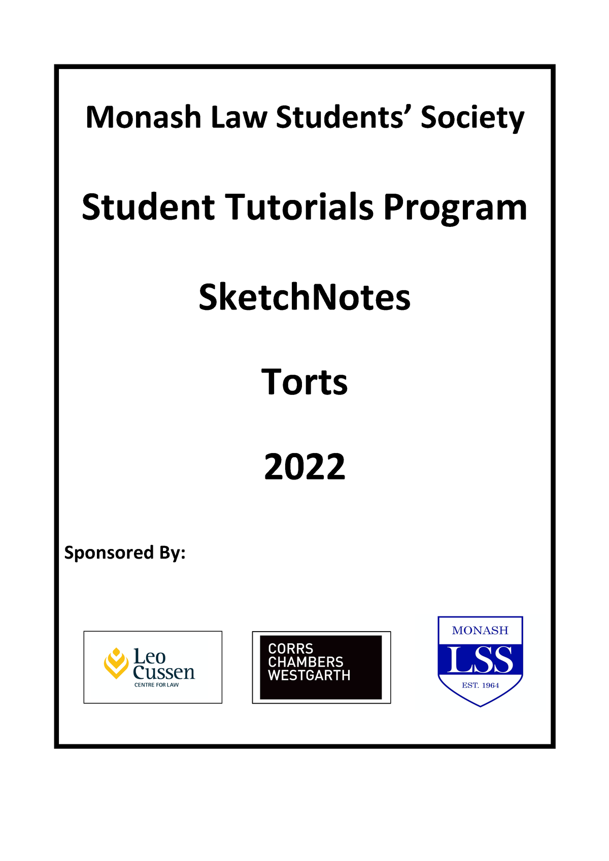 Gates, Torts Sketch Notes - Monash Law Students9 Society Student ...