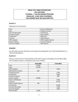 Tutorial Answers - Tutorial 1 Answers PART A : MULTIPLE CHOICES ANSWERS ...