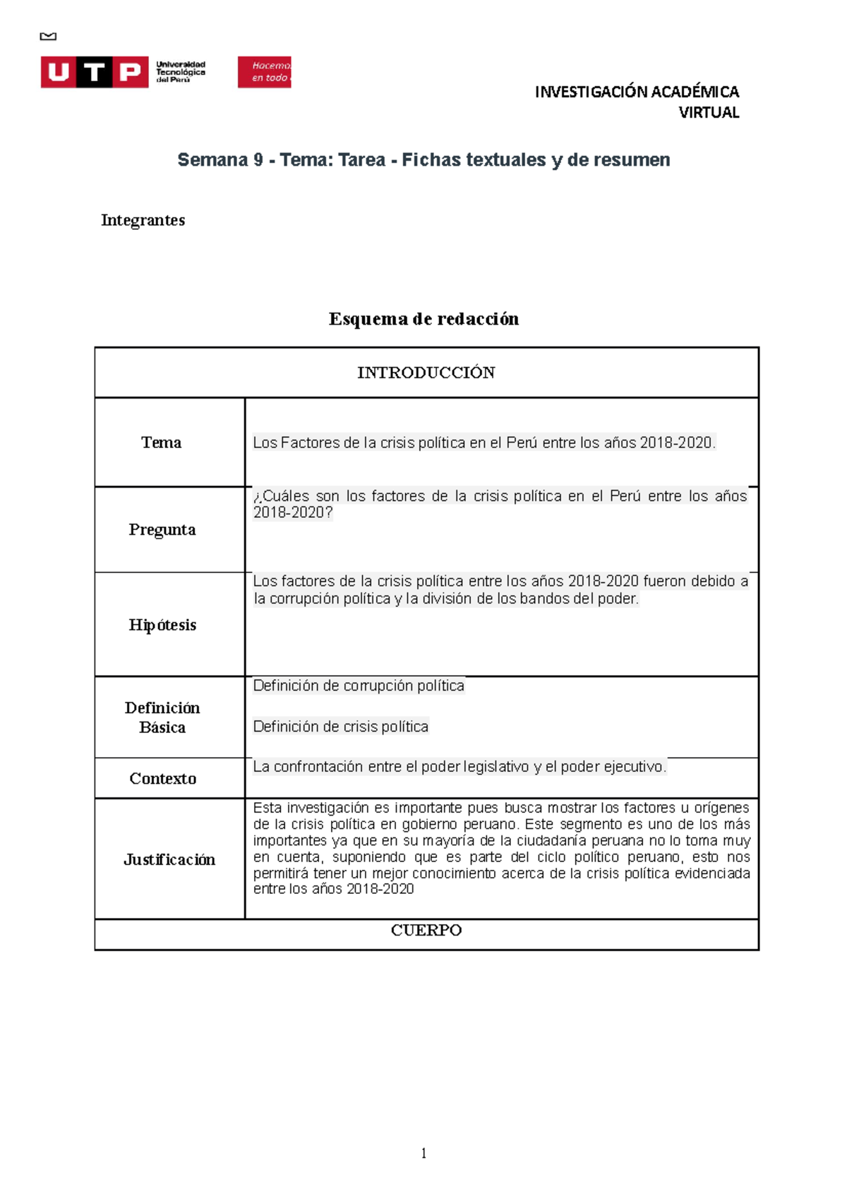 S9 Tarea Fichas Textuales Y De Resumen InvestigaciÓn AcadÉmica Virtual Semana 9 Tema Tarea 3425