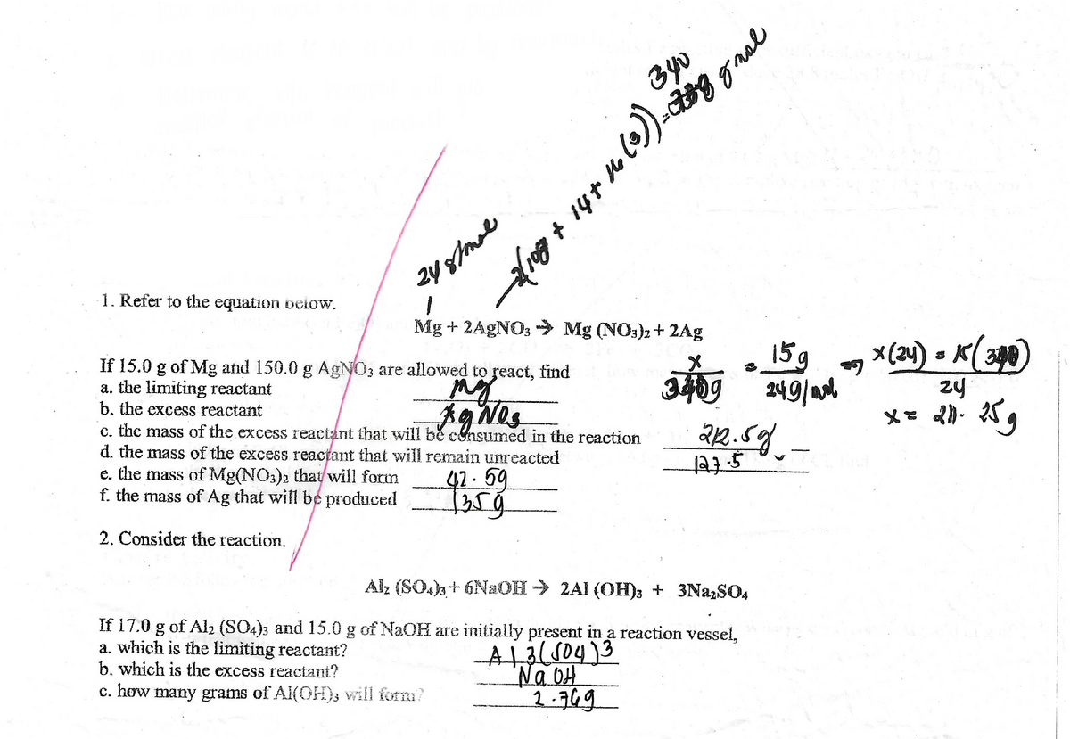 CHEM Practice 25 - Chemistry - Studocu