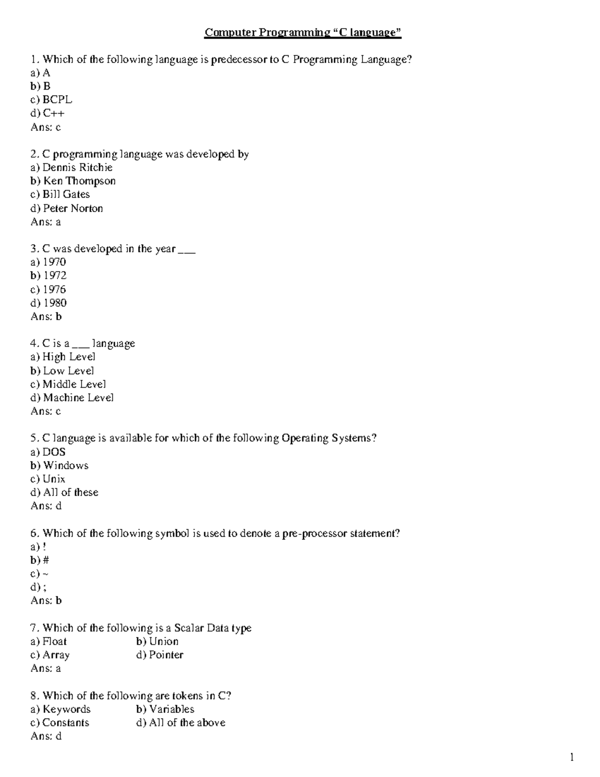 100-multiple-choice-questions-in-C-programming-MCQs 2 - Computer ...