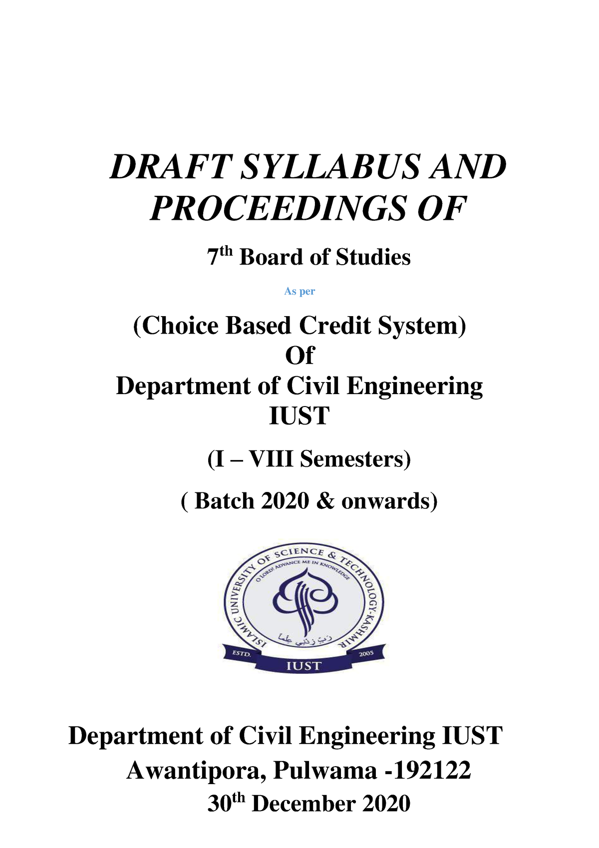 B.Tech. (CE) 637552094700146435 - DRAFT SYLLABUS AND PROCEEDINGS OF 7 ...