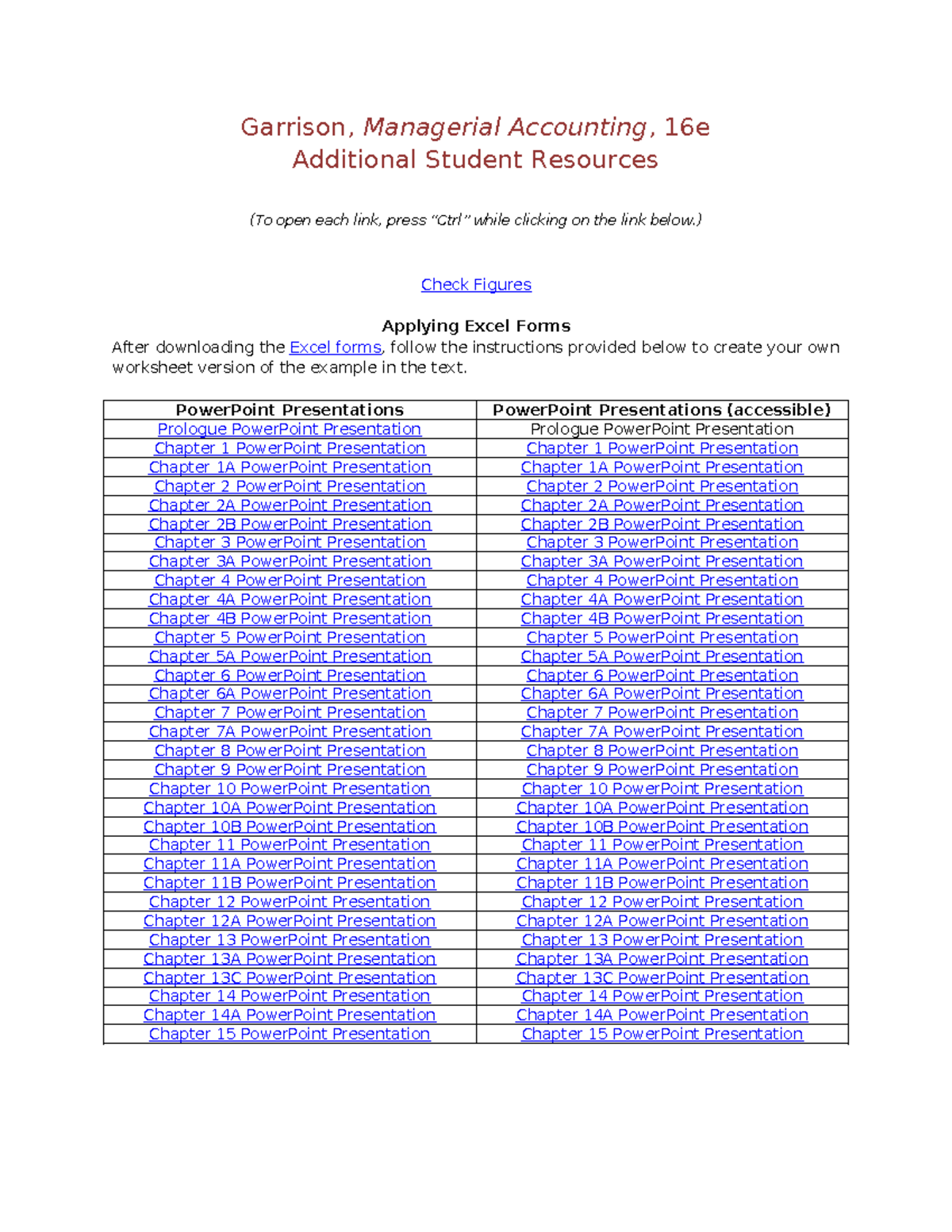 Garrison 16e ASR - materials - Garrison, Managerial Accounting, 16e ...