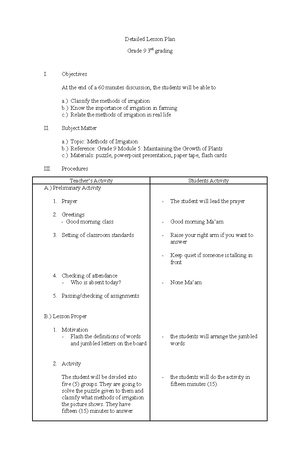 Toaz - Lesson Plan Sample for Filipino 8 sa pang-uri - DETALYADONG ...