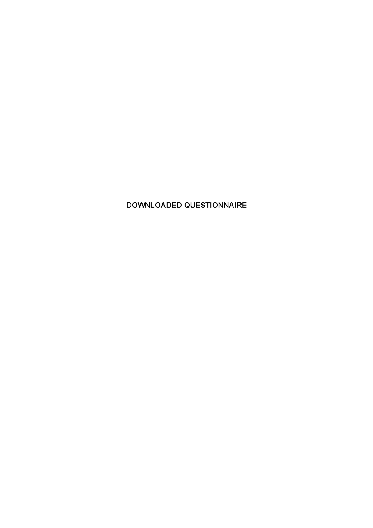 Question final - Sample - DOWNLOADED QUESTIONNAIRE Appendix A ...