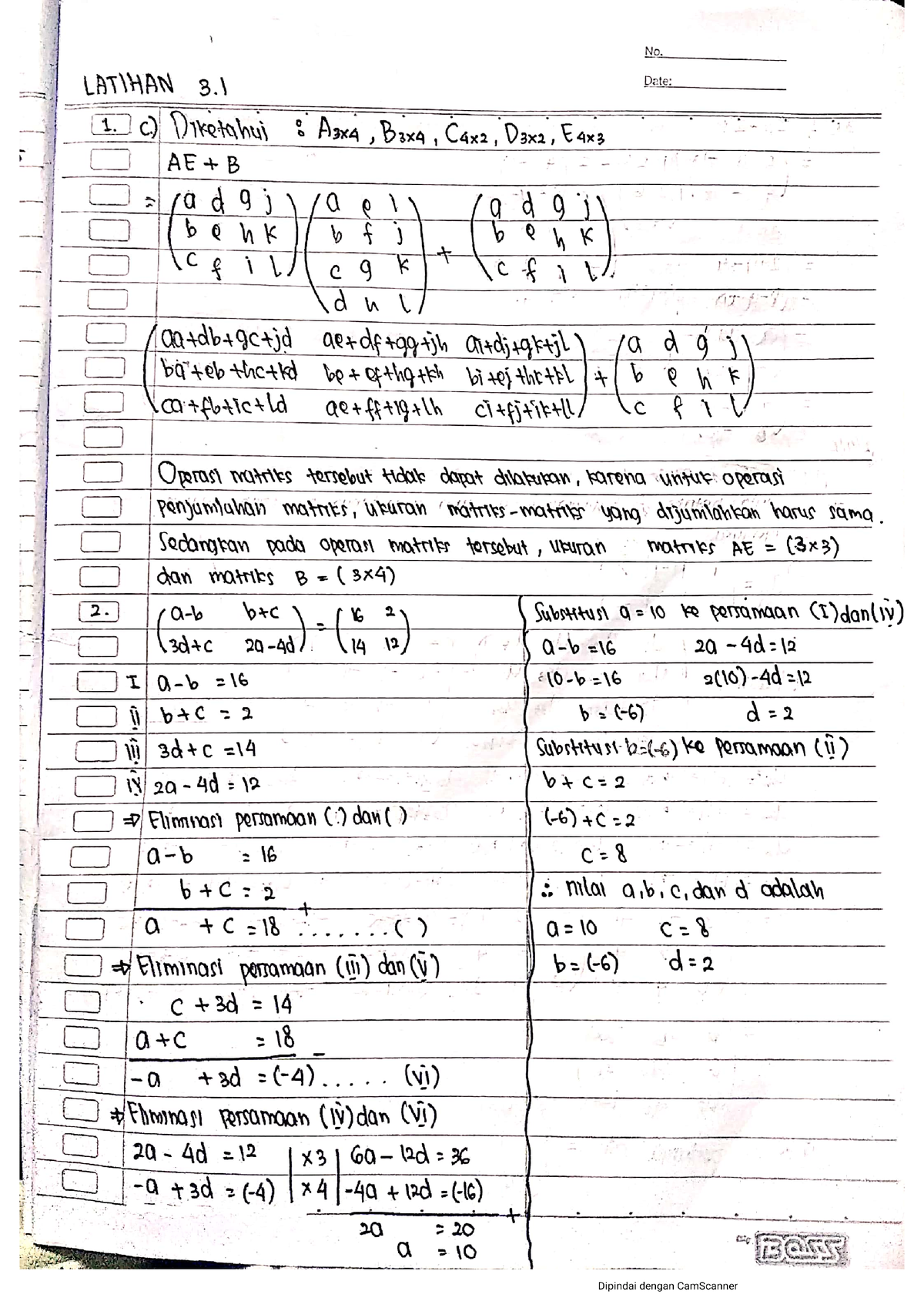 Tugas Latihan Soal Matematika Dasar I Bab 3 - Matematika I - Studocu