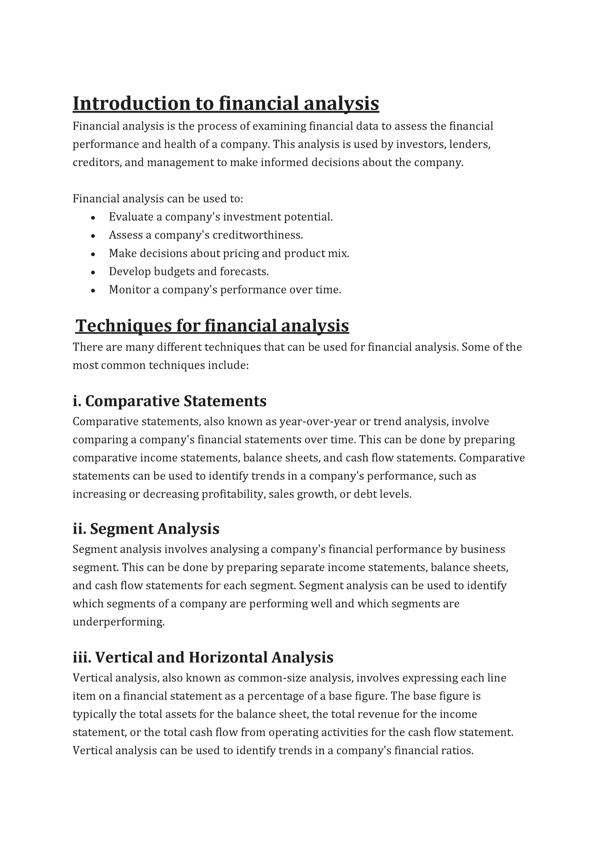 Introduction To Financial Analysis PDF - Introduction To Financial ...