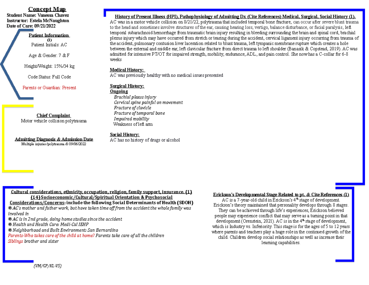 Peds Concept Map 1 6 20 Peds Patient Information 1 Patient