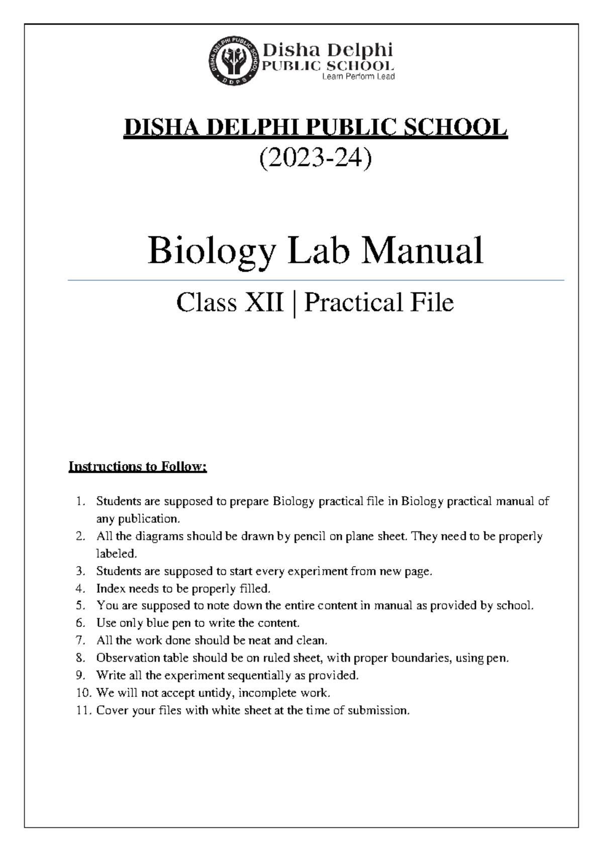 662297758 Class 12 Biology LAB Manual Practical Content 2023 24 1 ...