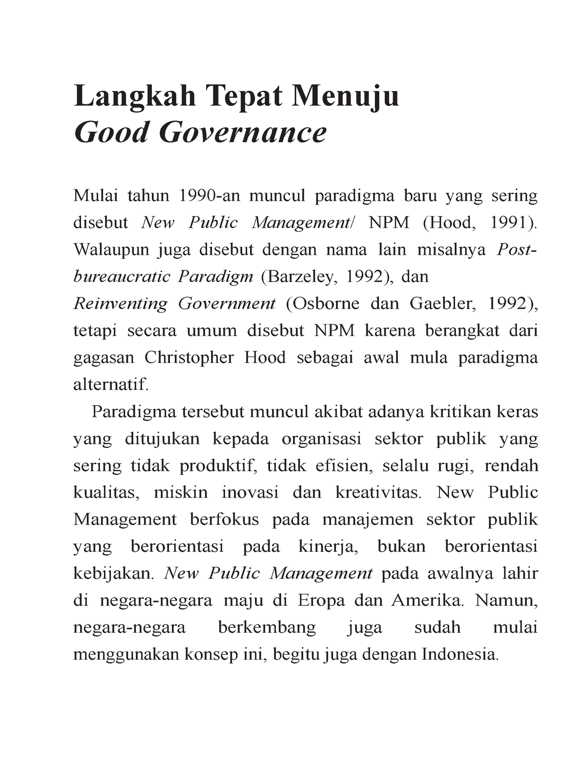 Good Governance - THIS MATERIAL IS FOR MANAGEMENT STUDENTS - Langkah ...