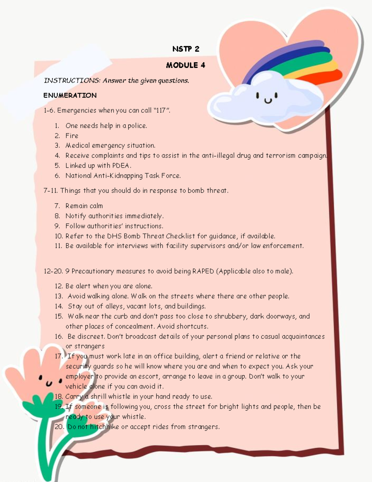 NSTP 2 - Module 4(Emergencies when you can call “117”)-converted - NSTP ...