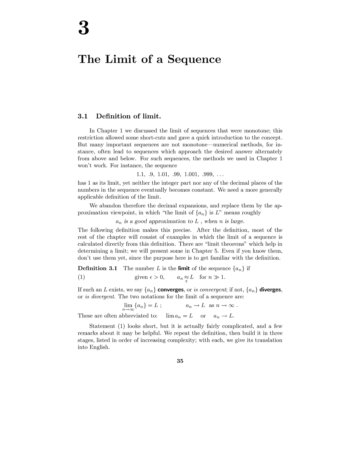 Limit Theorems - 3 The Limit Of A Sequence 3 Definition Of Limit. In ...