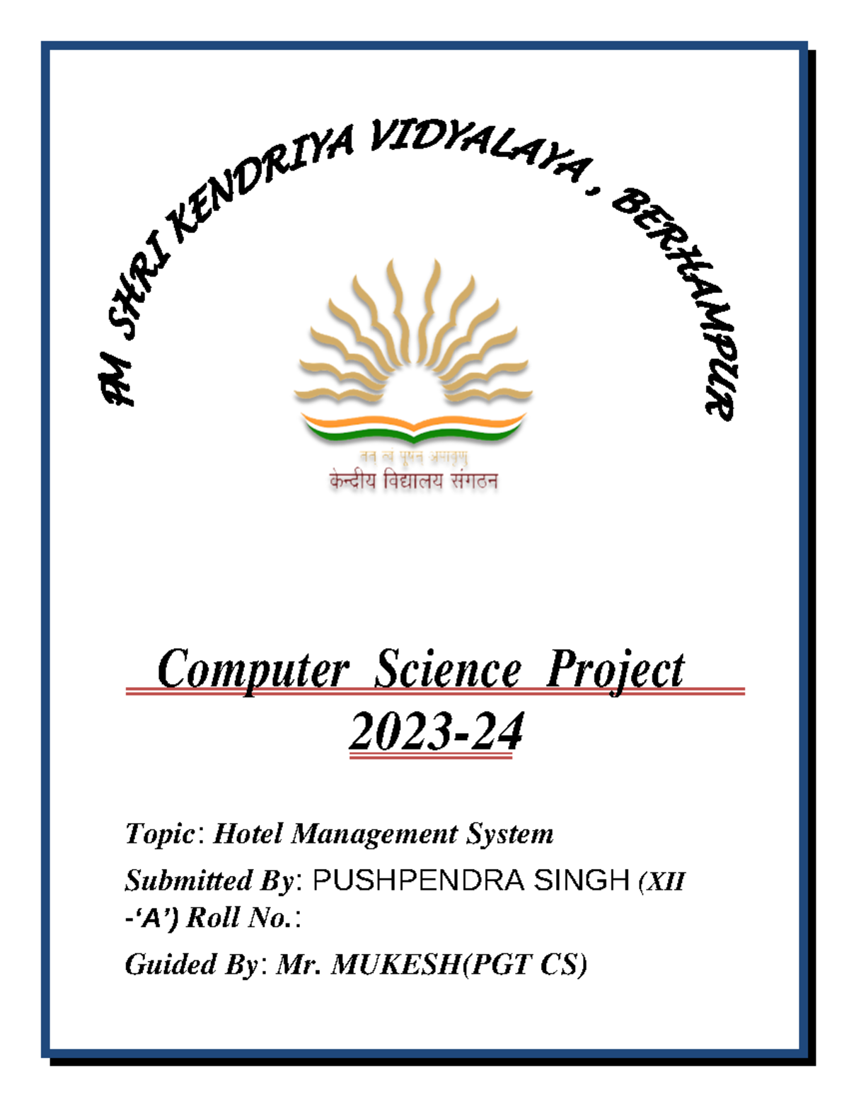 CS- Project-2023-24 (1) - Computer Science Project 2023 - 24 Topic ...