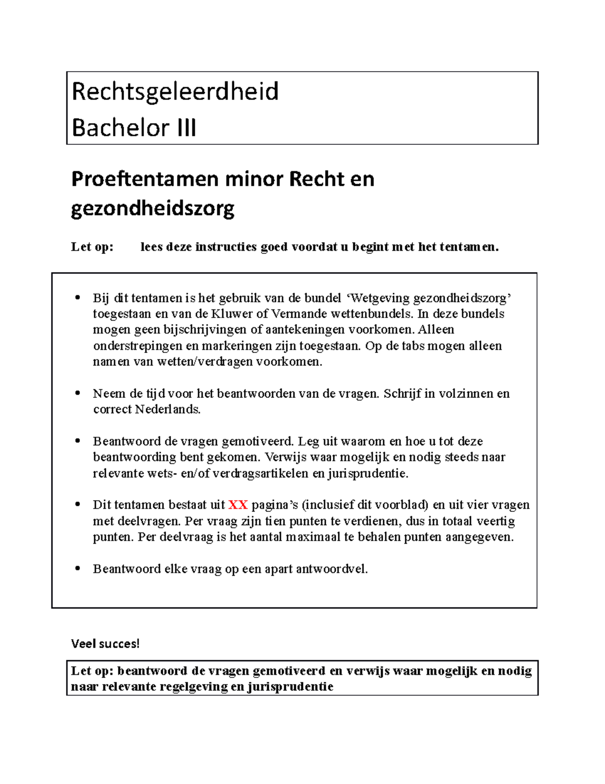 Oefententamen 2020 Open Vragen - Rechtsgeleerdheid Bachelor III ...