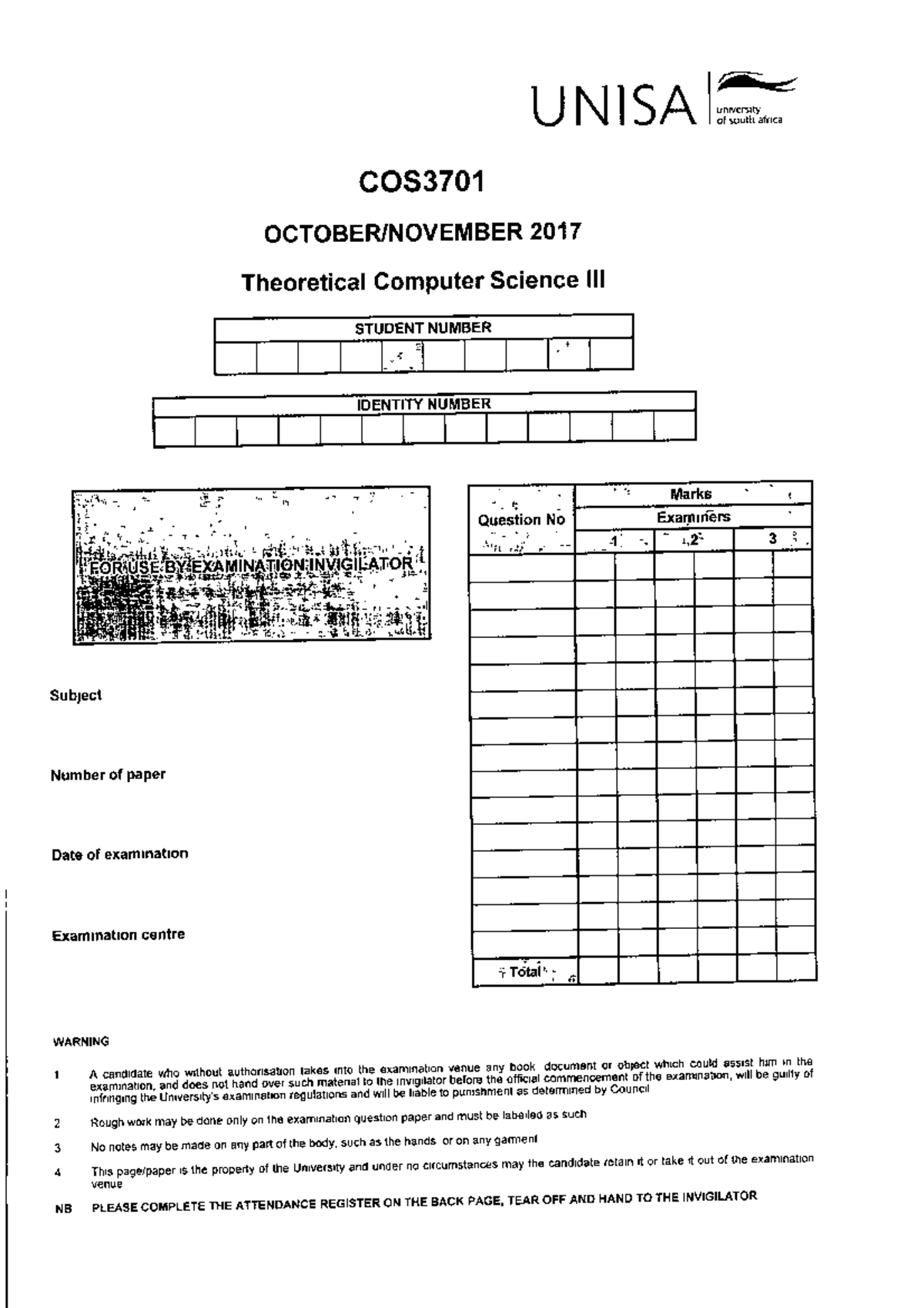 COS3701-2017-10-E-1 - Lecutes notes - HRA0021 - Studocu
