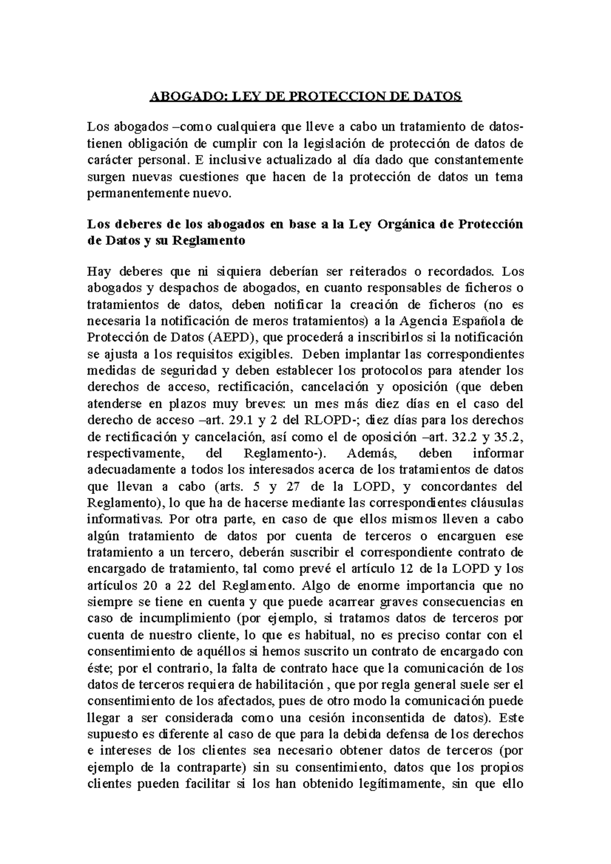 4. Protección DE Datos Abogado ABOGADO