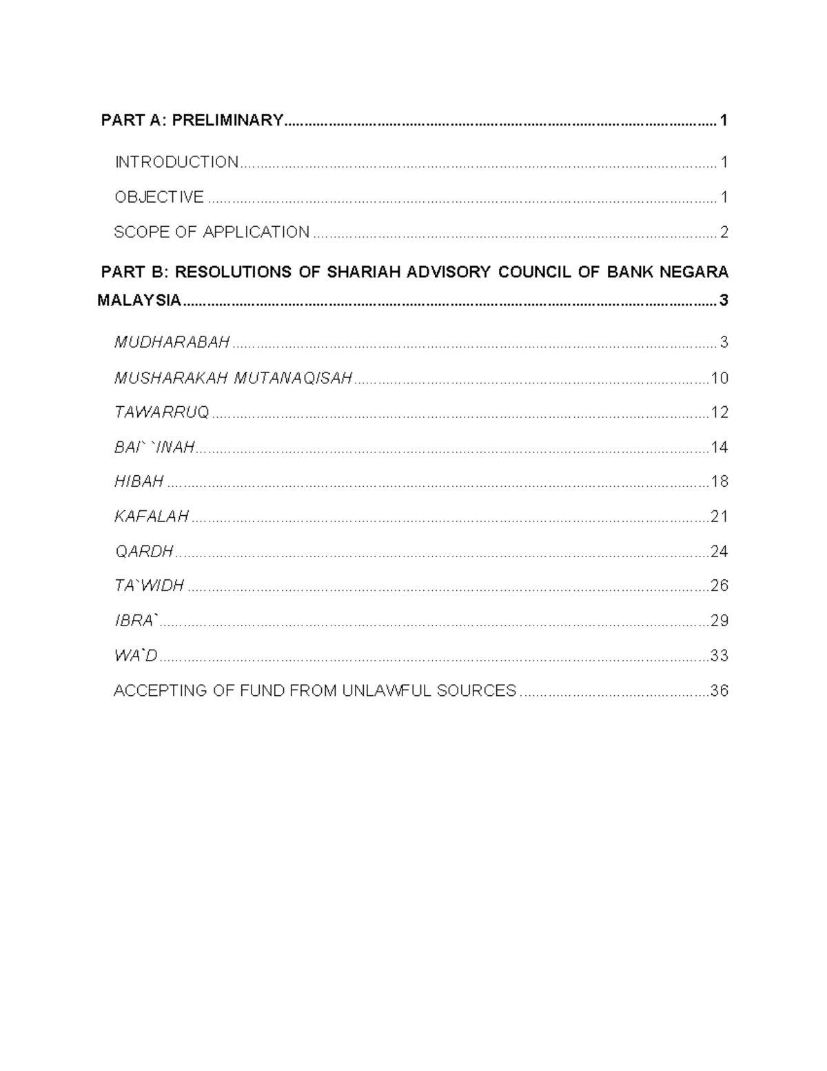 Resolution Of SAC - ####### PART B: RESOLUTIONS OF SHARIAH ADVISORY ...