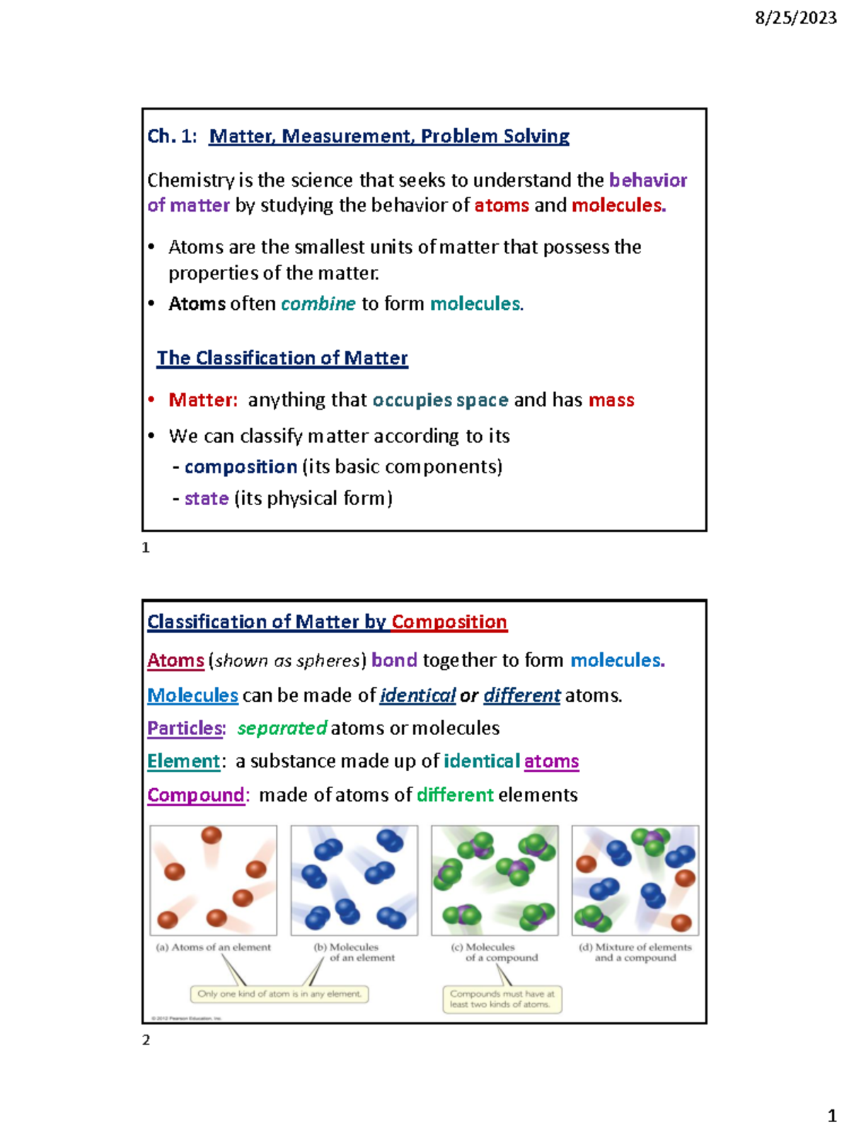 C1LS - ........ - Ch. 1: Matter, Measurement, Problem Solving Chemistry ...