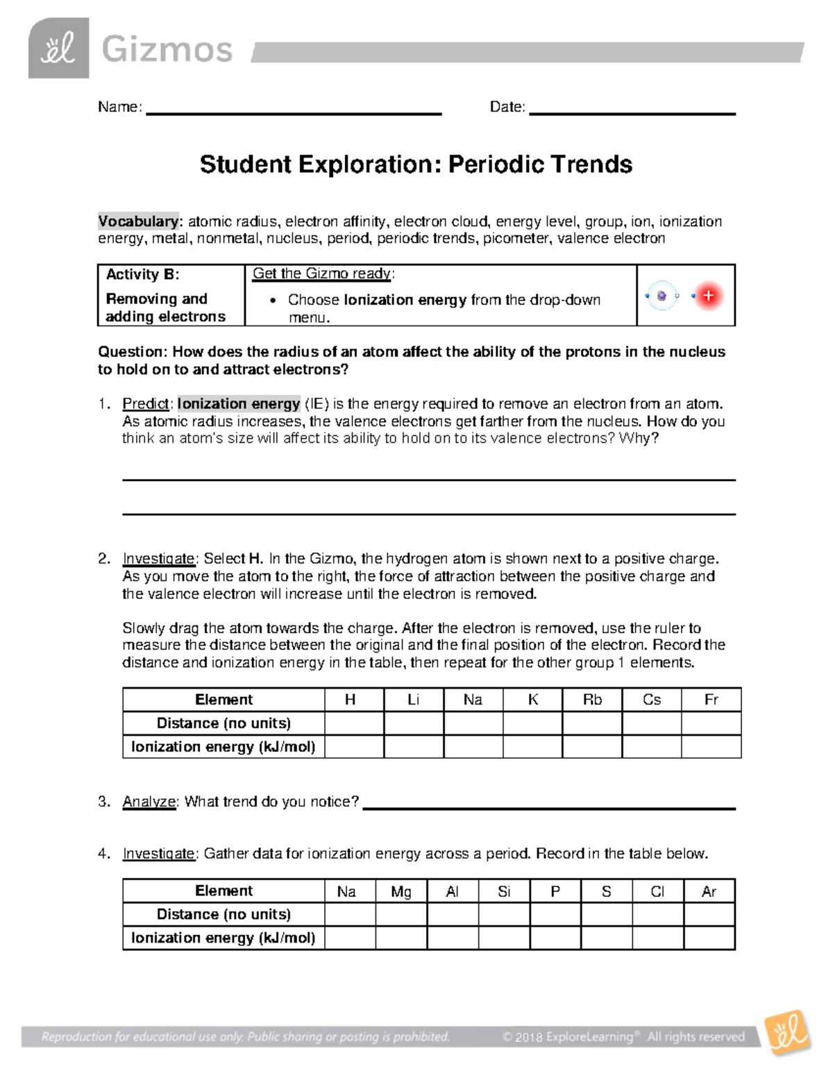 Periodic Trends Gizmos - Activity B (1)mod - 2018 Name: Date: Student ...