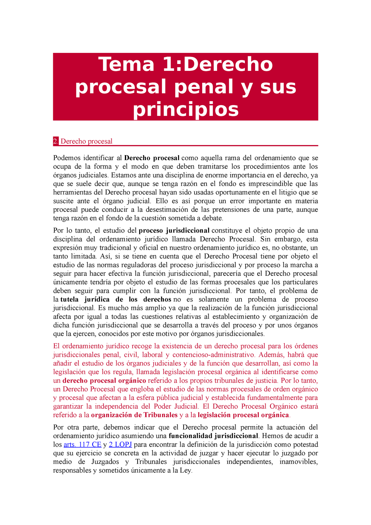 Derecho Procesal Penal Temas 1-4 Nebrija - Tema 1:Derecho Procesal ...