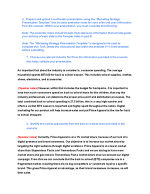 D178 - WGU - Marketing Strategy and Analytics - Studocu