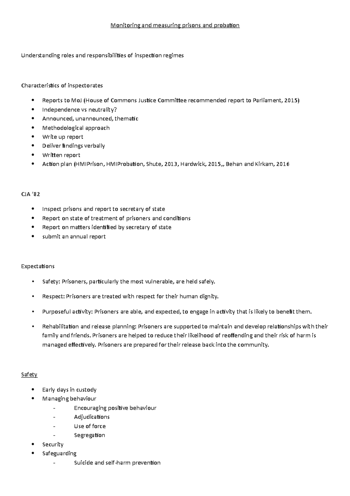 Monitoring and measuring prisons and probation - Monitoring and ...