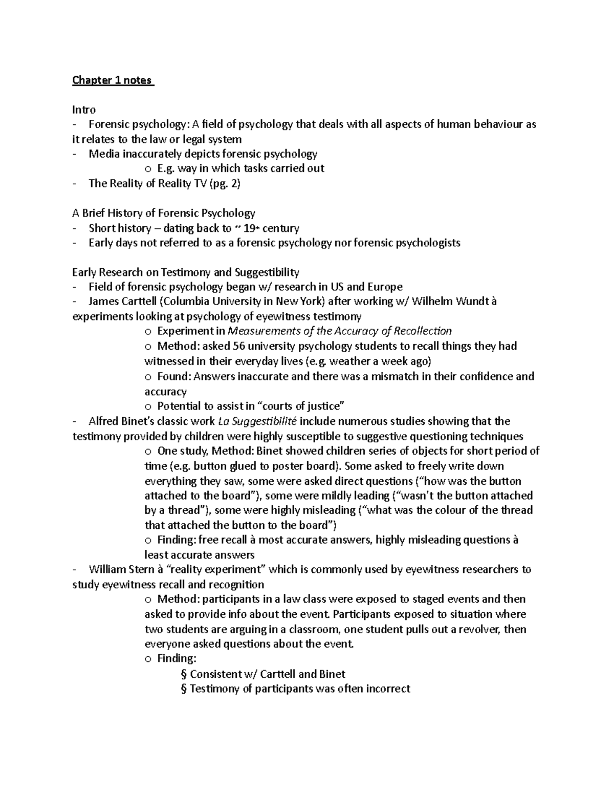 Chapter 1 Notes - Chapter 1 Notes Intro - Studocu