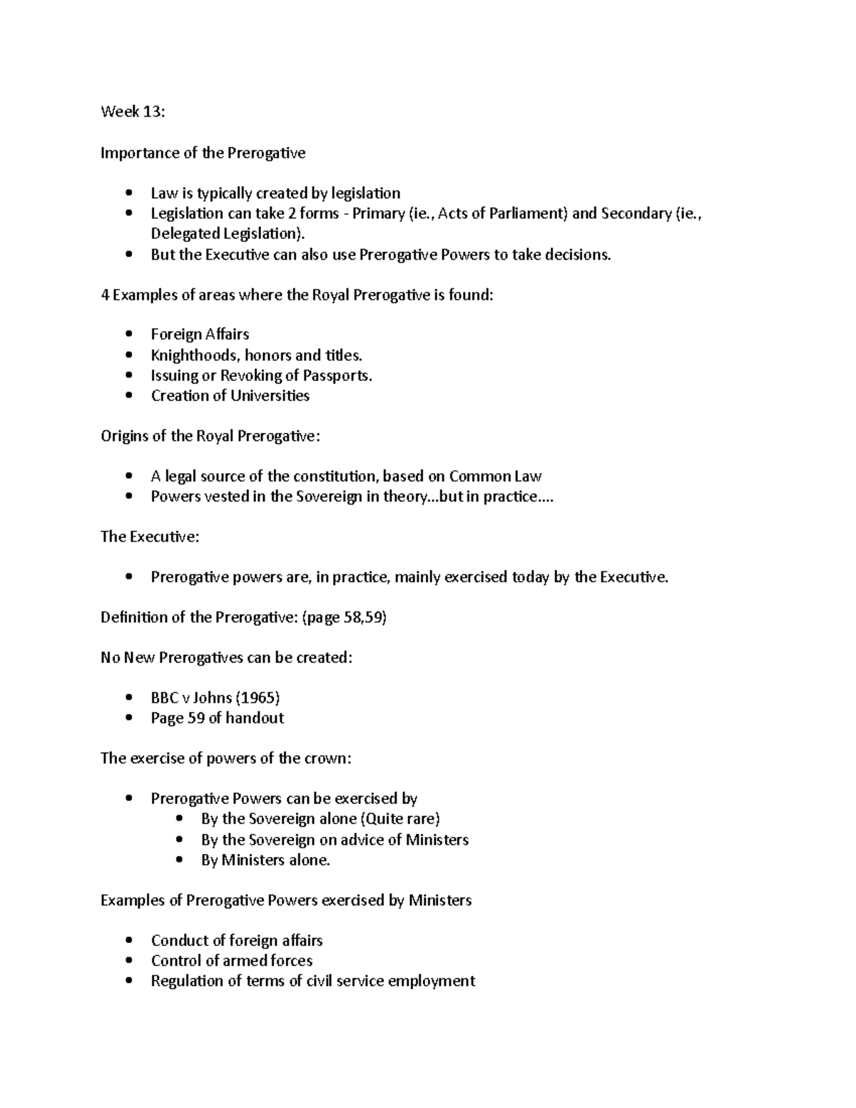 Week 3 Constitutional Lecture Notes - Week 13: Importance of the ...