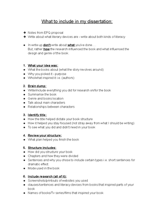 how to structure an epq dissertation