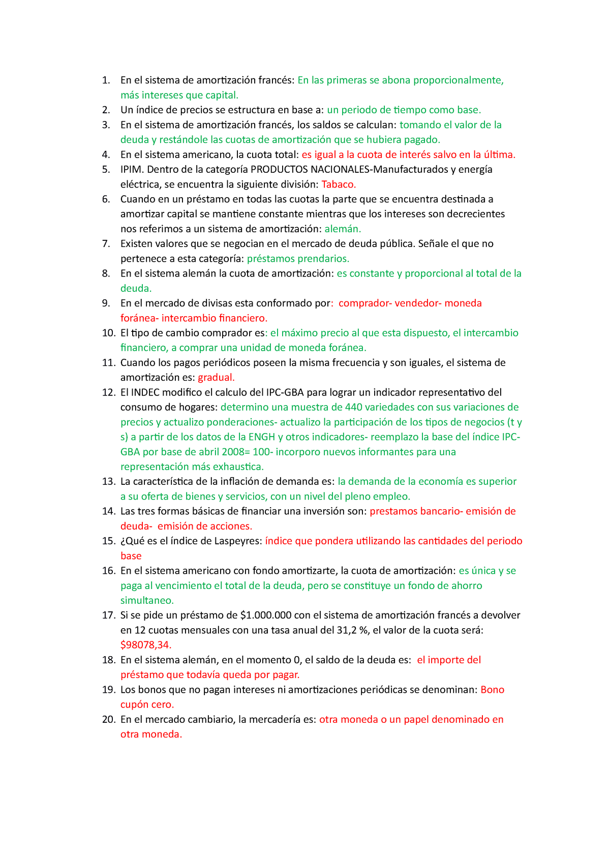 Segundo Parcial De Analisis Cuantitativo Financiero En El Sistema De Amortización Francés En 8646