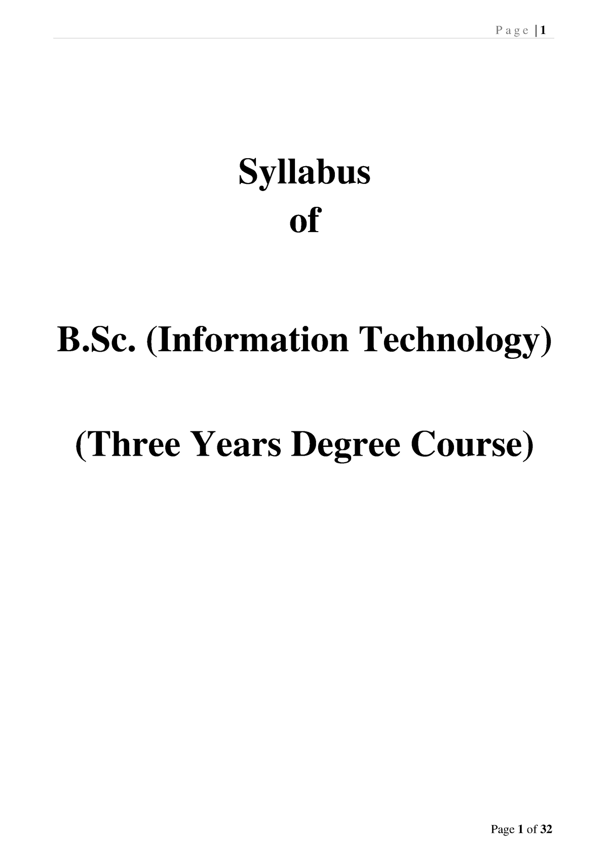 BSC IT I And II - Hgfvbnm - Syllabus Of B. (Information Technology ...