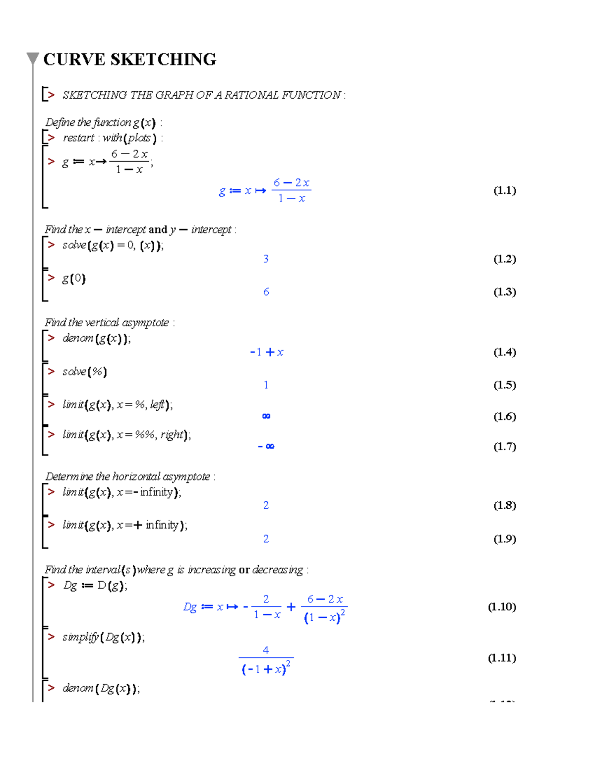 Rational Functions MAT183 - Pre Calculus - UiTM - Studocu