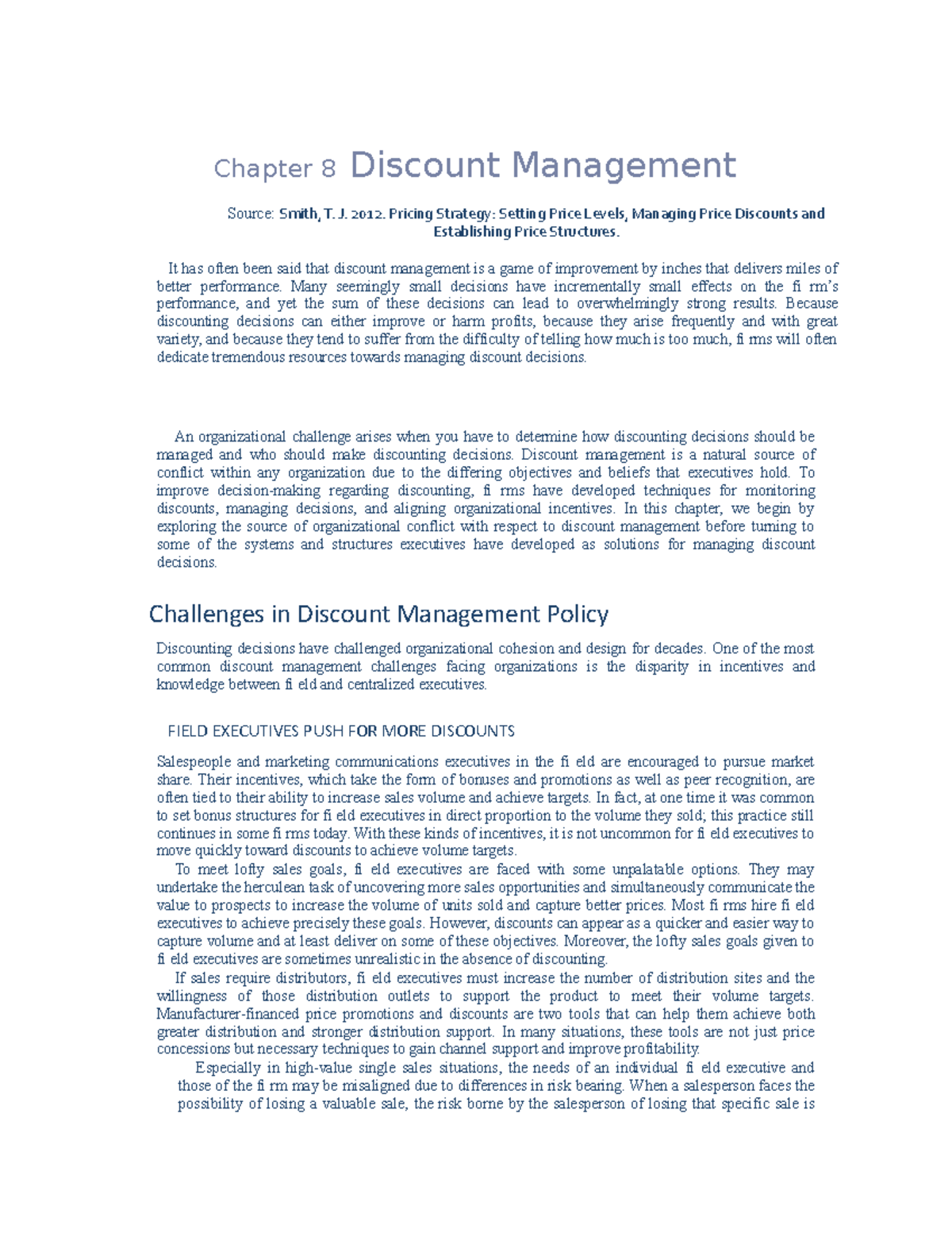 P.S. C8 Lecture - For teacher use - Chapter 8 Discount Management ...