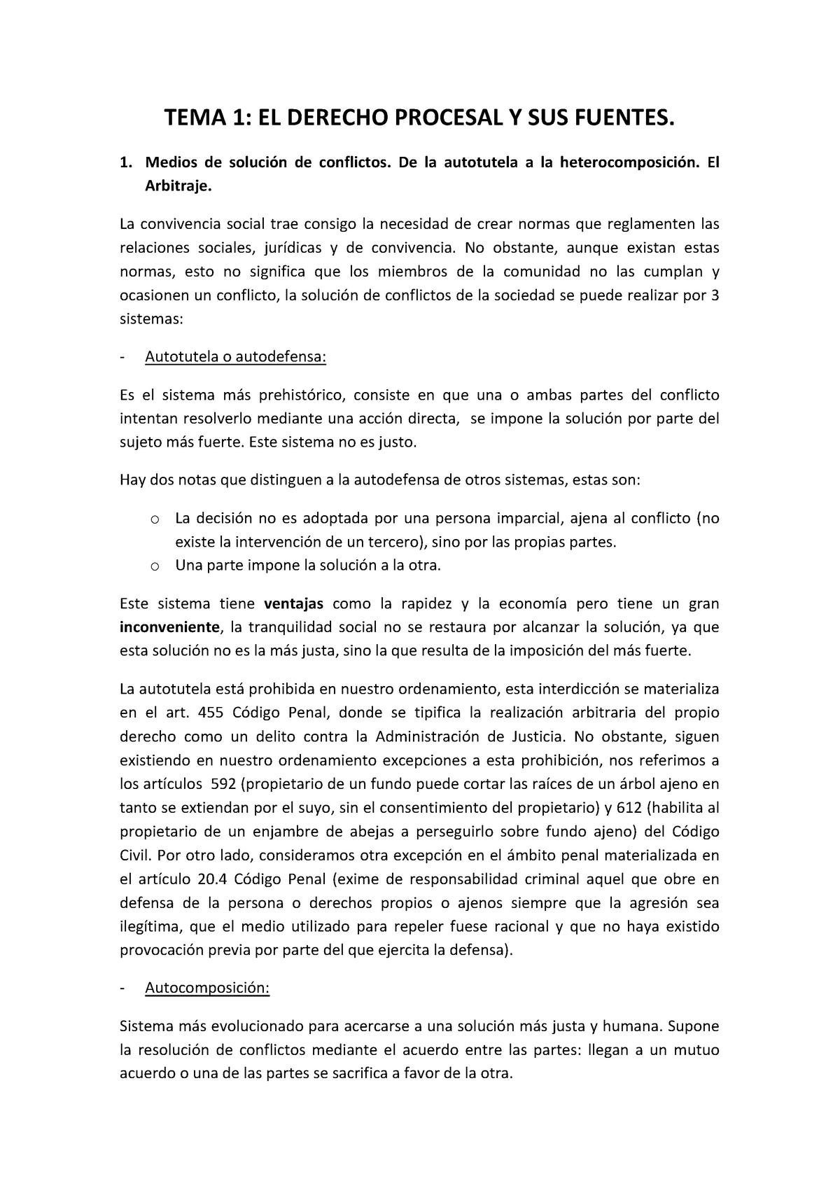 Tema 1. El Derecho Procesal Y Sus Fuentes. - TEMA 1: EL DERECHO ...